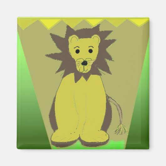 Löwe des Dschungels Magnet (Vorne)