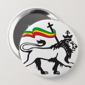 Löwe des Stammes Judah Knopfes (weiß) Button (Vorne & Hinten)