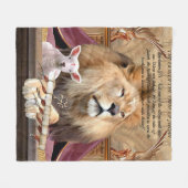 Löwe des Stammes von Juda Gebetsdecke Fleecedecke (Vorderseite (Horizontal))