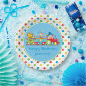 Löwe des Zirkus-Zug-| des Affe-| | Clown| Pappteller (Party)