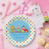 Löwe des Zirkus-Zug-| des Affe-| | Clown| Pappteller (Party)