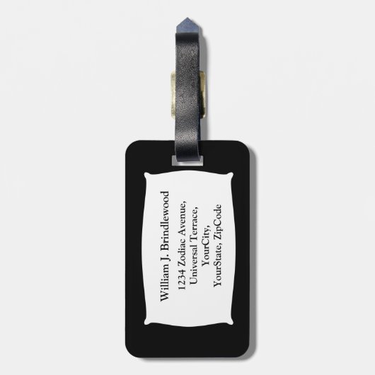 Löwe die Löwe-Personifizierung Gepäckanhänger (Rückseite vertikal)