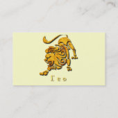 Löwe die Löwe-Visitenkarte Visitenkarte (Rückseite)