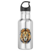 Löwe Edelstahlflasche (Vorderseite)