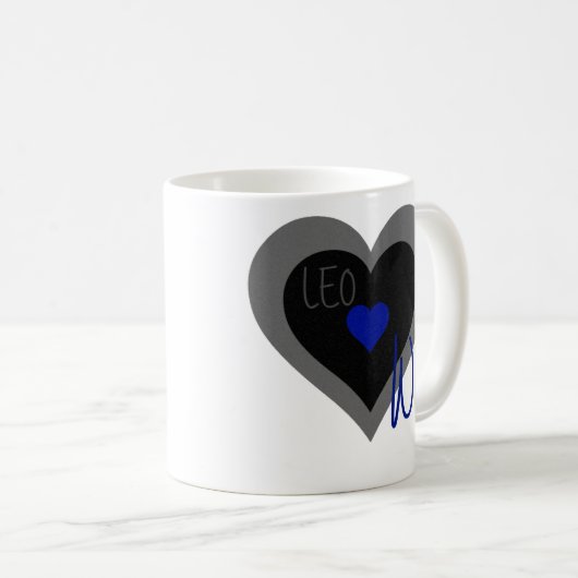 LÖWE-Ehefrau-Herz Kaffeetasse (VorderseiteRechts)