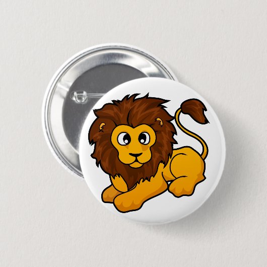 Löwe-Entwurf Button (Vorne & Hinten)