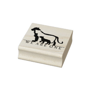 Löwe-Familie Gummistempel