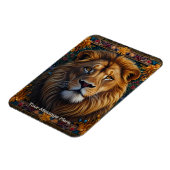 Löwe Fantasy-Farbmalerei Wildlife-Kunst Magnet (Linke Seite)