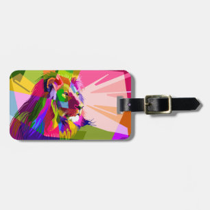Löwe Farbige Prismatische Pop-Art-Gestaltung-62501 Gepäckanhänger