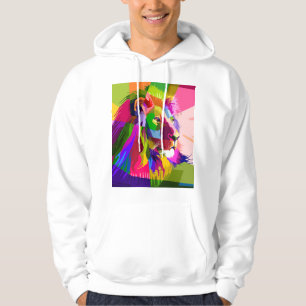 Löwe Farbige Prismatische Pop-Art-Gestaltung-62501 Hoodie