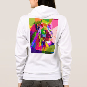 Löwe Farbige Prismatische Pop-Art-Gestaltung-62501 Hoodie