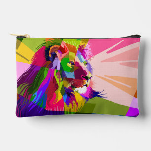Löwe Farbige Prismatische Pop-Art-Gestaltung-62501 Zubehörtasche