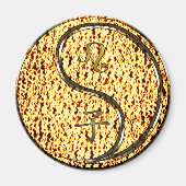 Löwe & Feuer-Ratte Magnet (Vorne)