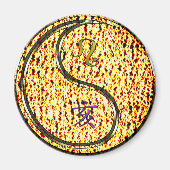 Löwe & Feuer Schwein Magnet (Vorne)