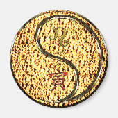 Löwe & Feuer Tiger Magnet (Vorne)