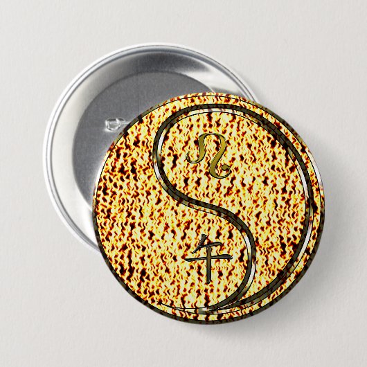 Löwe & Feuerpferd Button (Vorne & Hinten)