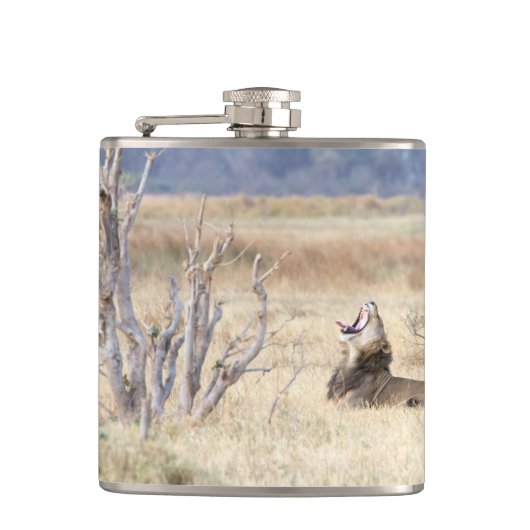 Löwe Flachmann (Vorderseite)