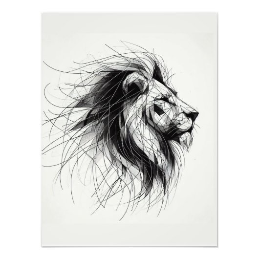 Löwe Fotodruck (Vorne)