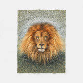 Löwe-Fotografie-Farben-Kunstbild Fleecedecke (Vorderseite)