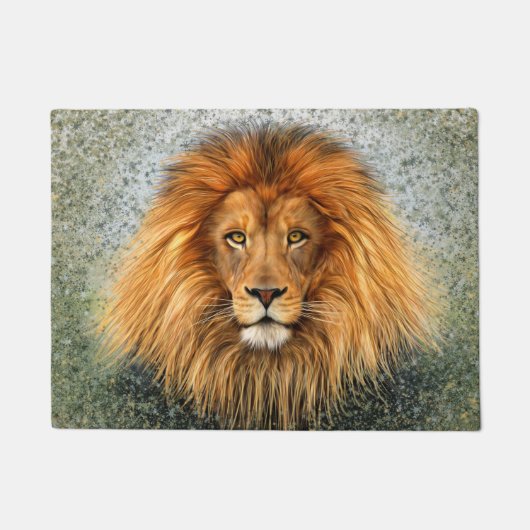 Löwe-Fotografie-Farben-Kunstbild Fußmatte (Vorderseite)