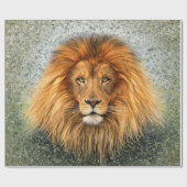 Löwe-Fotografie-Farben-Kunstbild Geschenkpapier (Flach)