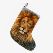 Löwe-Fotografie-Farben-Kunstbild Kleiner Weihnachtsstrumpf (Vorderansicht (hängend))
