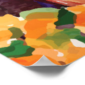 Löwe, Fox, Sonne und Vögel Blush Poster (Ecke)