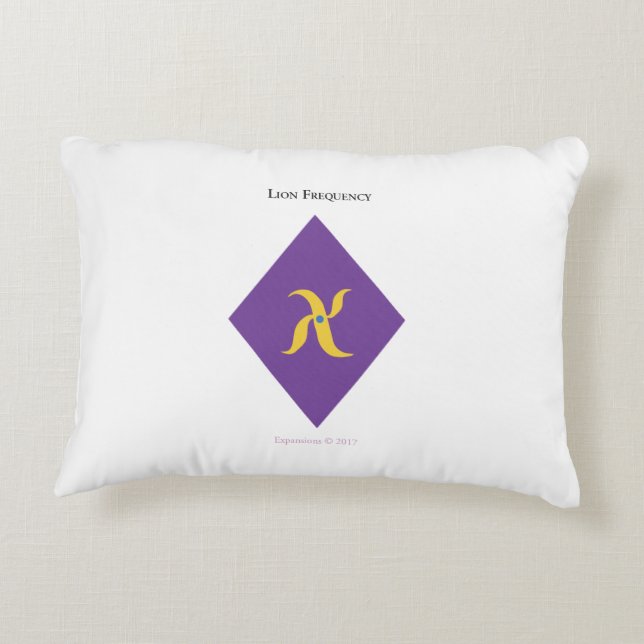 Löwe-Frequenz-Kissen Dekokissen (Rückseite)