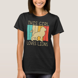 Löwe für Mädchen Kid African Safari Zoo Animal Ret T-Shirt