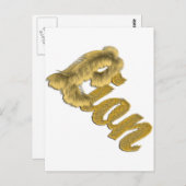 Löwe - Furry Text Postkarte (Vorne/Hinten)