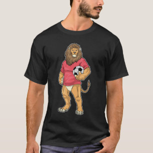 Löwe Fußballspieler Fußball Sport T-Shirt