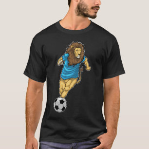 Löwe Fußballspieler Fußball T-Shirt