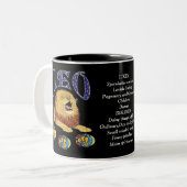 Löwe-Geburts-Zeichen-Tierkreis-Tasse Zweifarbige Tasse (Vorderseite Links)
