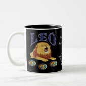 Löwe-Geburts-Zeichen-Tierkreis-Tasse Zweifarbige Tasse (Links)