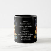 Löwe-Geburts-Zeichen-Tierkreis-Tasse Zweifarbige Tasse (Mittel)