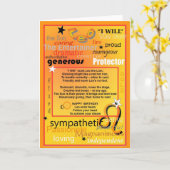 LÖWE-GEBURTSTAG KARTE (Gelbe Blume)