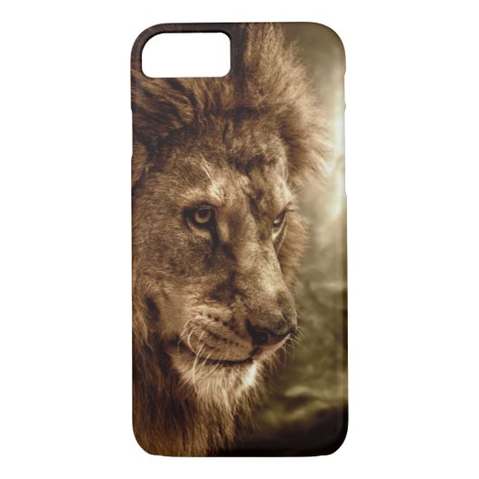 Löwe gegen stürmischen Himmel Case-Mate iPhone Hülle (Rückseite)