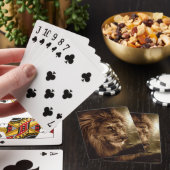 Löwe gegen stürmischen Himmel Spielkarten (In Situ)
