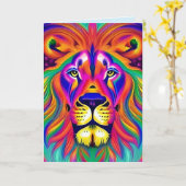 Löwe-Gesichtskarte Karte (Gelbe Blume)