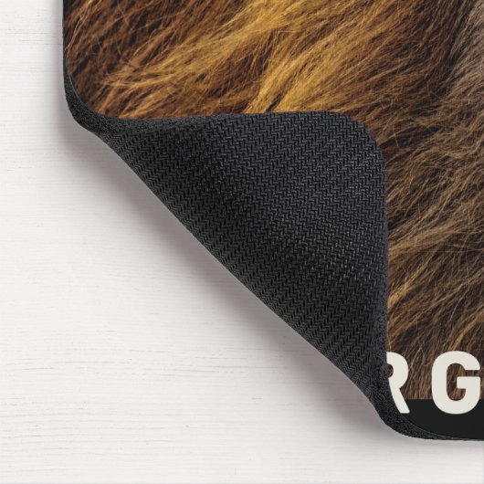 Löwe - Gib niemals auf Mousepad (Ecke)