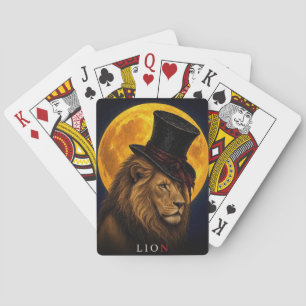 Löwe Gothic Topfhut gothic Surrealismus Spielkarten