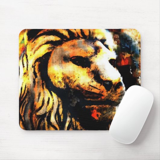 Löwe-Graffiti Mousepad (Mit Mouse)