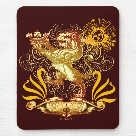 Löwe-Grafik 3 Mousepad (Vorne)