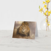 Löwe-Grafik-Anmerkungs-Karte Karte (Gelbe Blume)