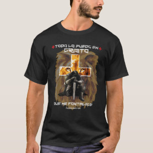 Löwe Grafik Christliche Spanische Produkte Mit Kre T-Shirt