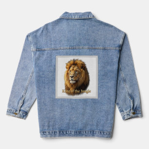Löwe Grafik T-Shirt Jeansjacke