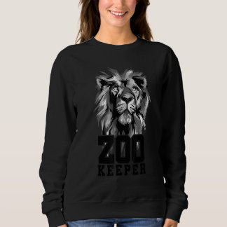 Löwe Grafik Tierpfleger Zoo Wärter Tierliebhaber Sweatshirt