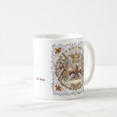 Löwe Griffin Schild Nachname Kaffeetasse (VorderseiteRechts)