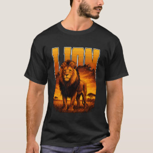 Löwe Große Katze König der Savanne Großer Raubfisc T-Shirt