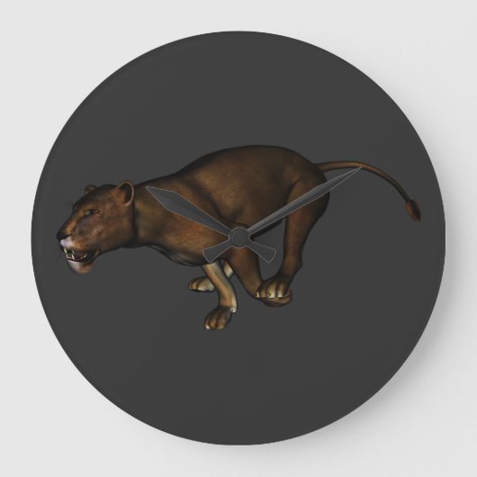 Löwe Große Wanduhr (Vorderseite)